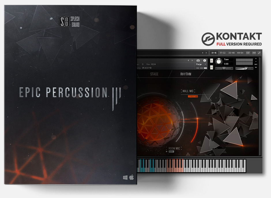 Product box of the Epic Percussion 3 library for KONTAKT