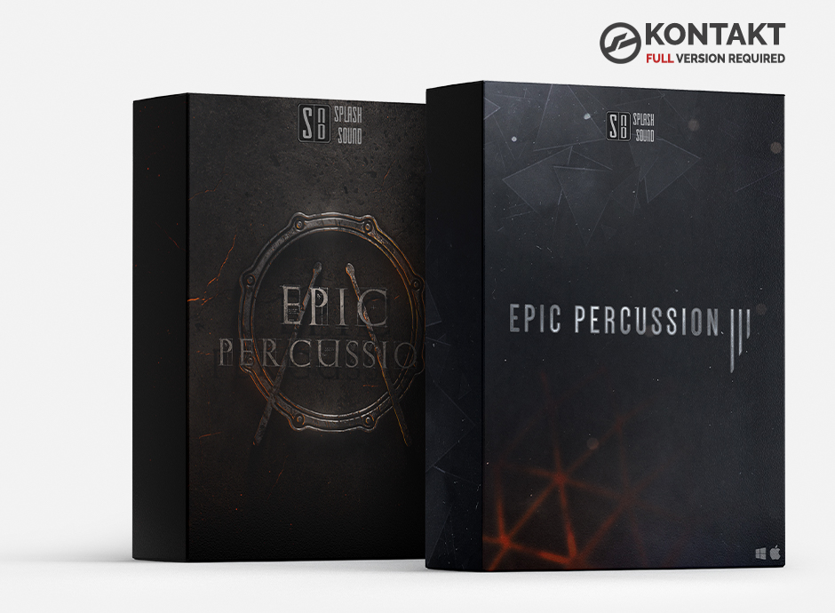 Product box of the Epic Drums Bundle for KONTAKT